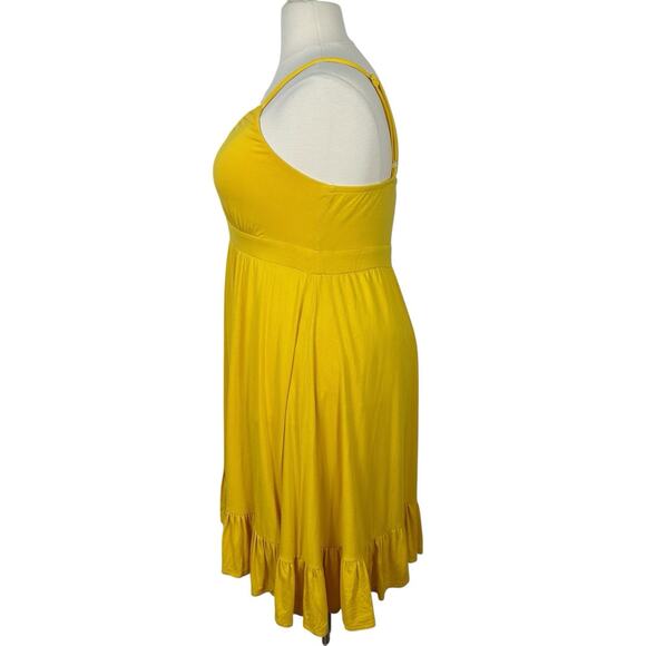 Torrid Dress Women Size 2X Yellow Mini Super Soft Sundress Flouncy Spring Casual - Picture 4 of 12